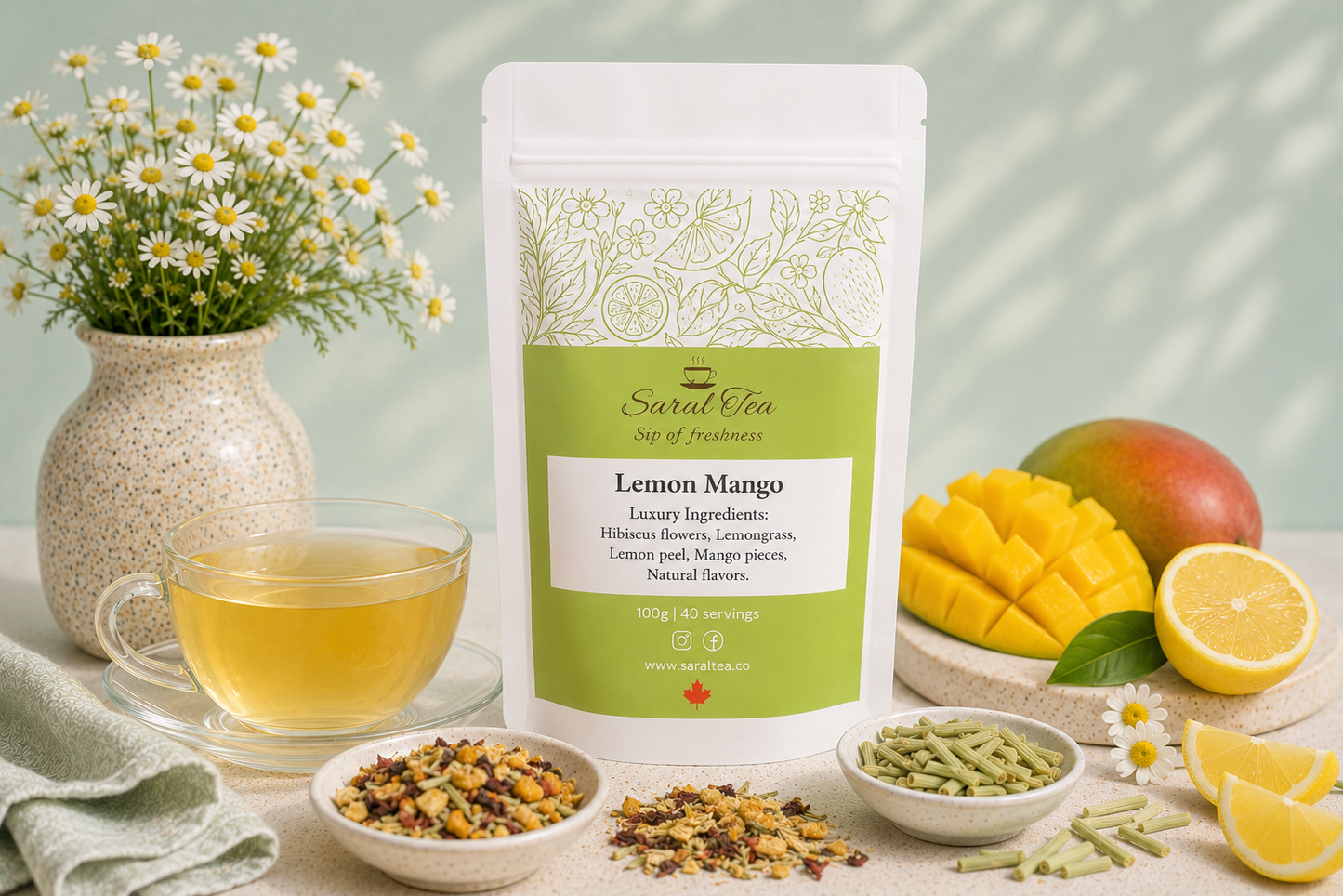 Herbal Tea : Lemon Mango